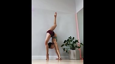 Flexible teen gymnast