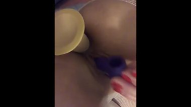 The Russian Girl fucks her ass hole alone