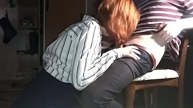 Redhead schoolgirl for naughty was punished with anal and cumshot on face