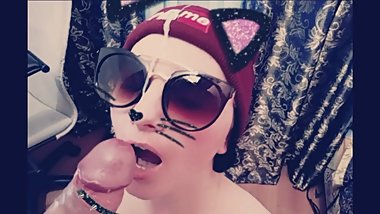 A friend cumshot in face in Snapchat!