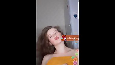 Russian teen towel tease