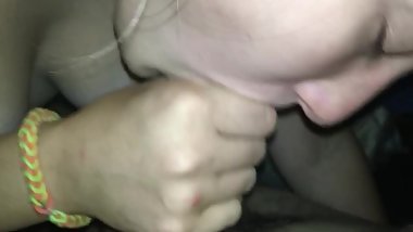 Skinny white girl will only give ten seconds of head