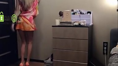 Hot russian blonde strip