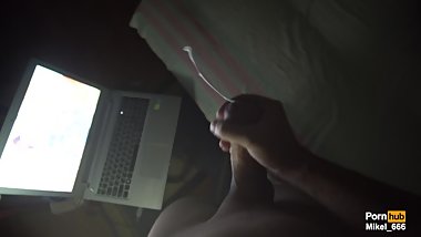 First person video - night cumshot _ 4K