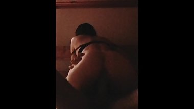 Riding a stranger's cock in the hostel