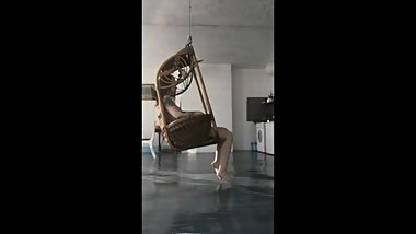 wife suck in front of big windows