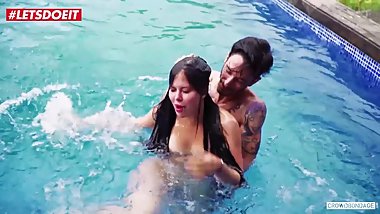 Russian Teen Cassie Fire Fucked And Dumped In The Pool