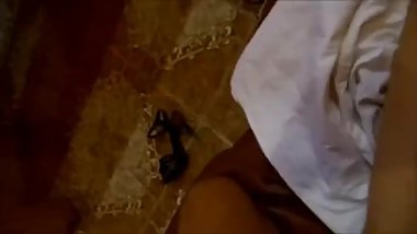 Young hot brunette teen fucks old man in sauna