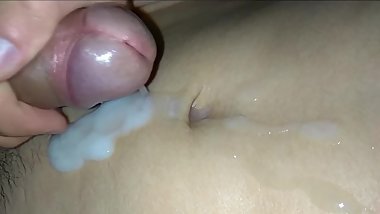 Cum on stomach in slowmotion