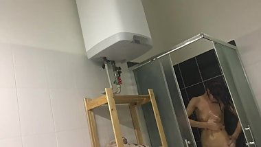 Hidden camera captures Russian teen in the shower!