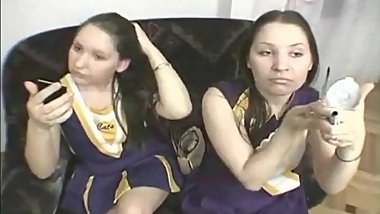 Russian Twins Share A Cock And Cum