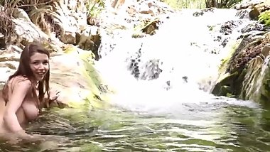 Cute russian girl Mila outdoors