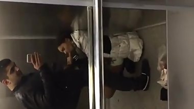 blowjob in russian lift.