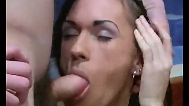 Russian crossdresser teen gets fucked