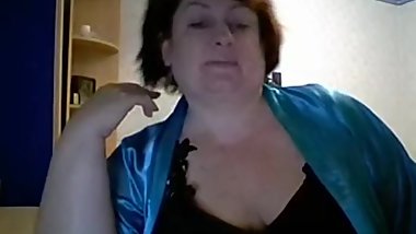 Hot 46 yo Russian mature Olga play on skype