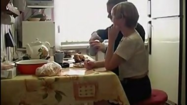 russian teen in kitchen