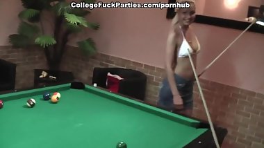 Adult partie movie with kinky blonde playing with dick
