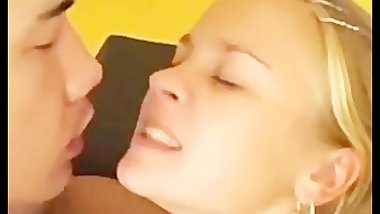 AMWF White girl interracial with Asian guy