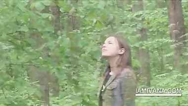 Teen hottie having fun outdoor