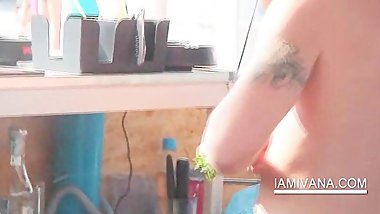 Stunning teenie having fun on the beach