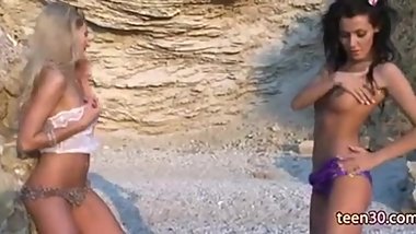 Charming babes and beach strip