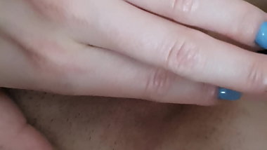 Teen playing with her wet pussy