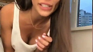 Russian hot girl side boobs cleavage  nip slip