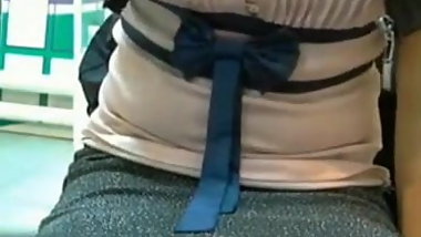 Russian cam girl at work masturbating