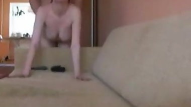 Amateur light brown haired rammed in doggy style