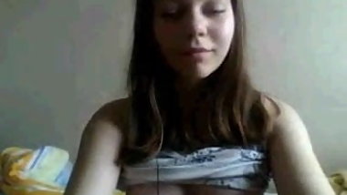 Sexy teen flashing her tits pt 2