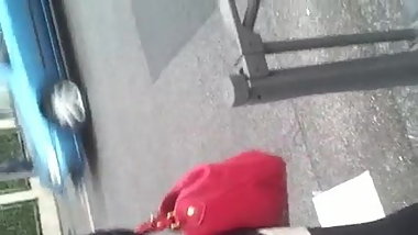 Down jacket in street