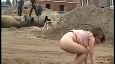 Two cute fearless flashers