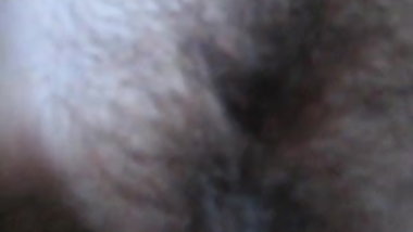 Cute russian teen with a hairy pussy having a good time