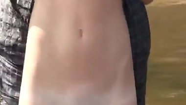 Fishing with some nude Russian teens